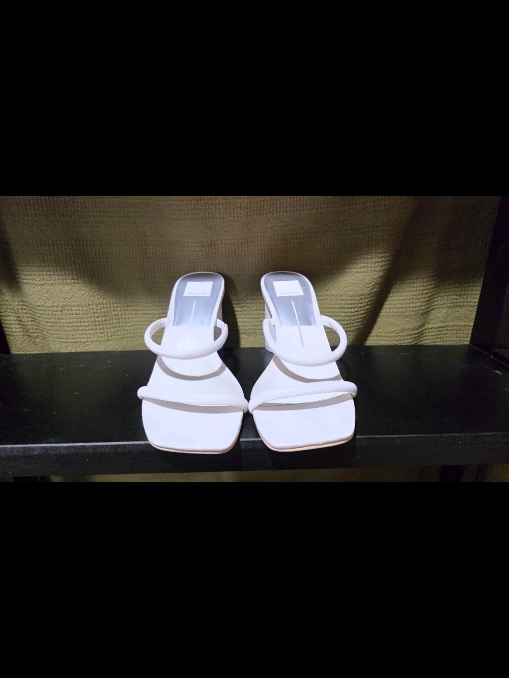 Dolce Vita Off-White Strappy Square-Toe Heeled Sandals